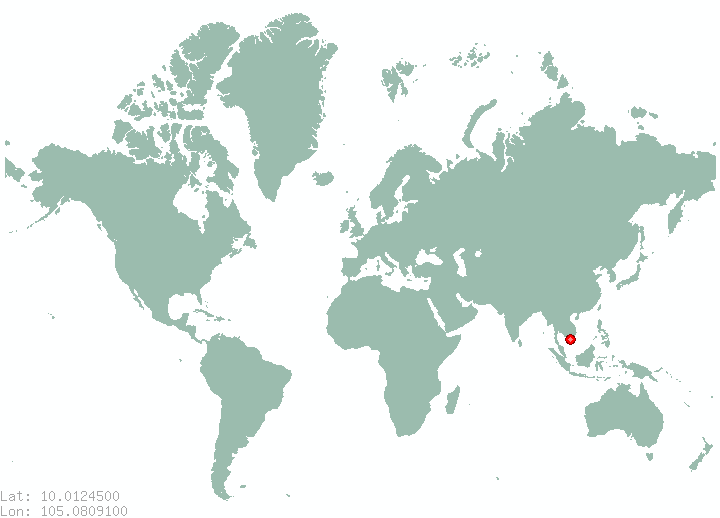 Rach Gia in world map