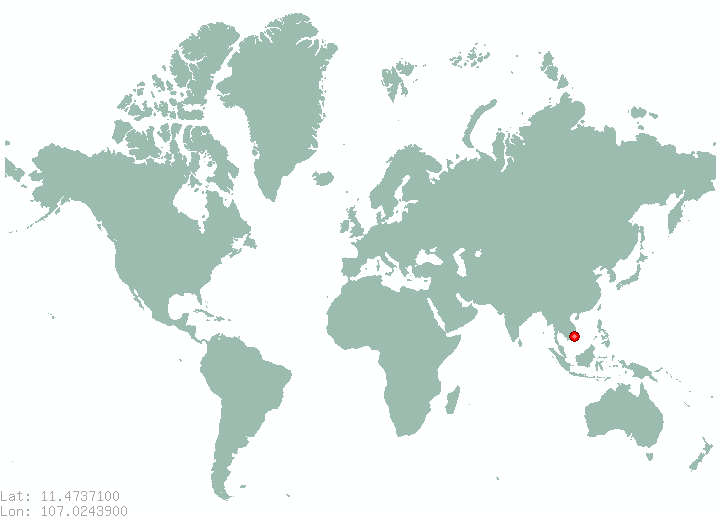 Tek Xong in world map